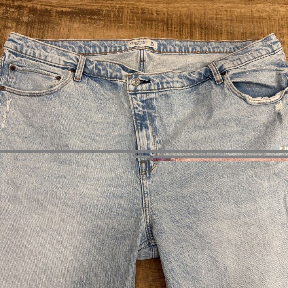 Abercrombie & Fitch 90s Relaxed Jean HighRise Straight‎ Jean Women’s Size 36/32 - Picture 3 of 10